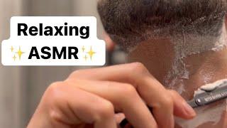 ASMR Relaxing Shave Using A Cut-Throat Razor 🪒