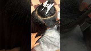 HOW TO :SLEEK V PART/ 3D PONYTAIL #naturalhair #new #hair #beautiful #ponytail #silkpress #cute