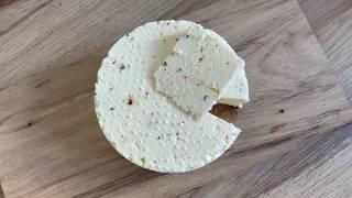 Einfachen schnittfesten Käse aus Kuhmilch ohne Lab selber machen - Kanarischer Käse
