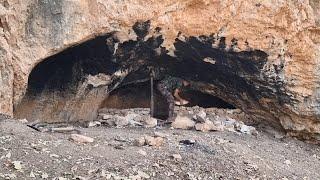 I turned an amazing old stone cave into a safe haven with a fireplace