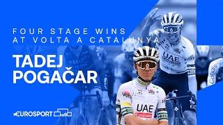 A look back at Tadej Pogačar sensational four stage wins at the Volta a Catalunya 