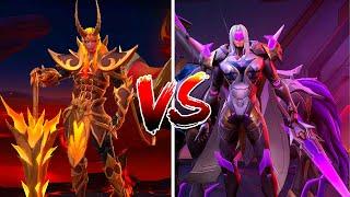 Leomord Shadow Knight Abyss Skin VS Inferno Soul Epic Skin MLBB Comparison