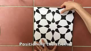 How to Apply SnazzyDecal Tile Stickers on floor tile