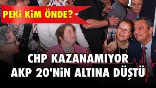 AKP 20'NİN ALTINA DÜŞTÜ; CHP KAZANAMIYOR.. PEKİ KİM ÖNDE..?