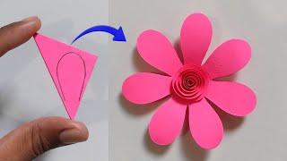 Very Easy Paper Flower Making Craft | How To Make Paper Flower Step By Step