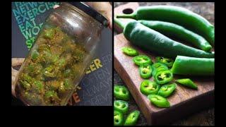 हरी मिर्च का चटपटा अचार बनाने की विधि।Instant Green Chilli Pickle l Mirchi ka achar। pickle recipe