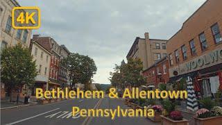 Driving in Bethlehem and Allentown, Pennsylvania - 4K60fps