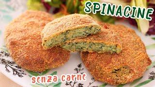 SPINACINE FATTE IN CASA *Facilissime , veloci e Senza carne - Cotolette di Spinaci e Patate