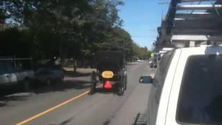 Victoria Carriage Tours passing by the Gingerbread Cottage