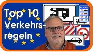 Other countries - other rules! The top 10 traffic rules for motorhomes in Germany and Europe