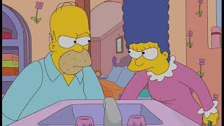 The Simpsons - Homer and Marge were angry at each other!