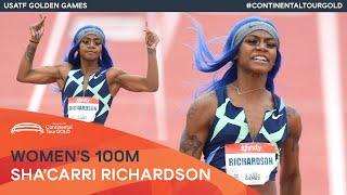 Sha'Carri Richardson powers to 10.77 in Mt SAC | USATF Golden Games Continental Tour Gold