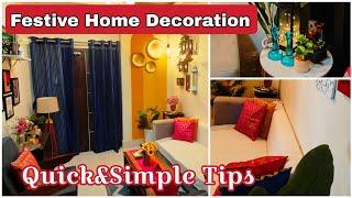 Last Minute Diwali Home Decoration Ideas/Instant Festive Ready Home/Minimalist Home Decoration