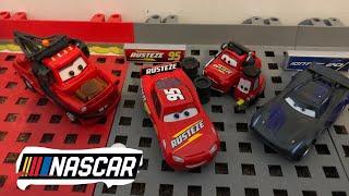 Mattel Pixar Cars 2021 NASCAR Lightning McQueen, Jackson Storm, Chief Mater, Pit Crew Luigi & Guido