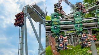 Oblivion & Raptor Roller Coasters! Onride POV! Gardaland, Italy