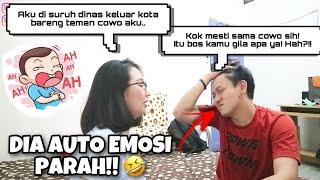 PRANK PAMIT KERJA DI LUAR KOTA BARENG COWO LAIN !! PACAR AUTO EMOSI !!