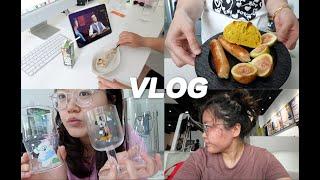 VLOG.27｜高食欲女生吃喝日常｜瘦不了一点饮食：黏糊东北麻辣烫，过桥米线，恰巴塔拼盘，棒棒鸡｜拆一些可爱玻璃杯