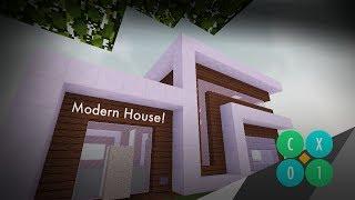 MODERN HOUSE W/ SAND PISTON DOOR! | Minecraft Building Tutorial