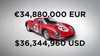 Watch the Le Mans-Winning Ferrari 250 LM Sell for €34,880,000 EUR at Auction