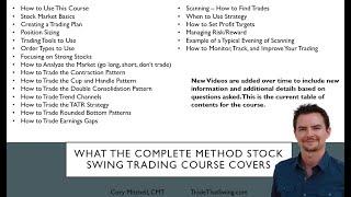 What You Will Learn in the Complete Method Stock Swing Trading Course