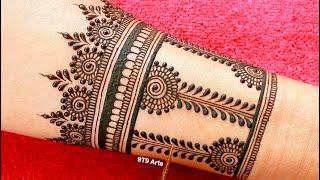 Very beautiful stylish front hand mehandi ka design | Easy mehendi design | Simple wedding #mehndi