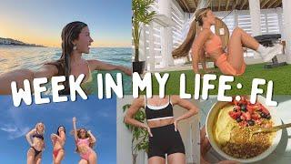 weekly vlog- healthy meals, workout routine, sunrise swims!