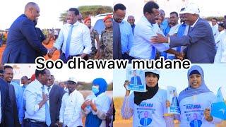 Soo dhawayntii madaxwaynaha Galmudug Axmed Cabdi kaariye Qoorqoor ee degmada Balanballe.