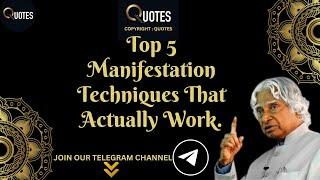 Top 5 Manifestation Techniques That Actually Work