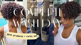 Complete wash day twist out and product formulation