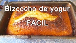 Bizcocho de YOGUR esponjoso RECETA facil