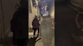 (talking) Walking with grandma at Chinese new year night