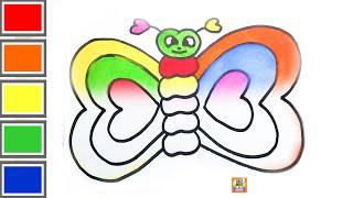 Simple Butterfly Coloring Page for Toddlers | Child Art | Daily Arts By Rahul