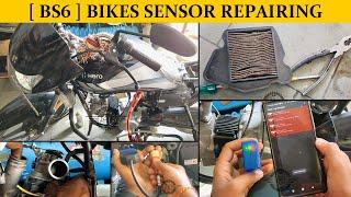 Bs6 Bike Sensor Checking & Repairing With OBD Scanner | OBD Scanning With Mobile | HF Dlx BS6 Repair