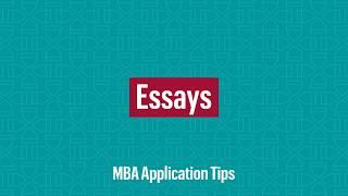 MBA Application Tips: Essays