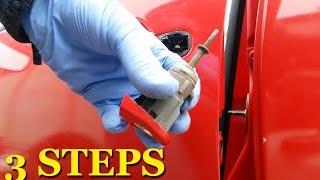 How to remove door lock cylinder (locking tumbler) VW Golf Mk4, Jetta, Bora in 3 steps