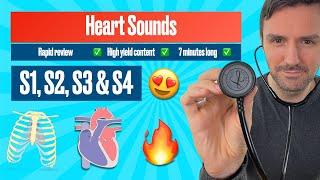 Heart sounds for beginners    S1, S2, S3 & S4  #heartsounds