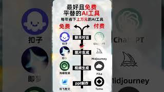 2024年，免费且好用的平替AI工具#ai #ai工具 #chatgpt #coze