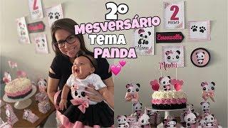 VLOG DO SEGUNDO MESVERSÁRIO DA MANU / TEMA PANDA  | Amanda Silva