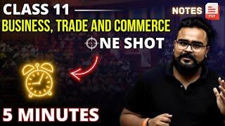 BUSINESS TRADE AND COMMERCE class 11 ONE SHOT | Chapter 1 Business Studies | Gaurav Jain