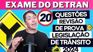 20 QUESTÕES ATUAIS COMENTADAS DO EXAME TEÓRICO 2024, Legislação de trânsito #autoescola #cnh