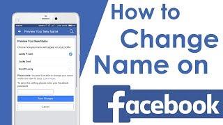 How To Change Name on Facebook Using Android