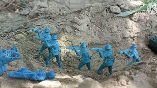 Plastic army men|Blue army VS Gray amry big fight Am stop motion creators