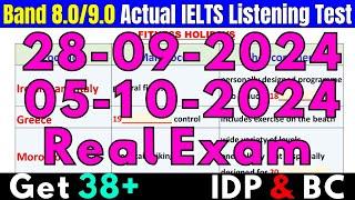 19 September & 28 September 2024 IELTS LISTENING PRACTICE TEST WITH ANSWERS  IELTS PREDICTION