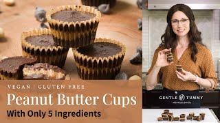 EASY Healthy 5 ingredient Peanut Butter Cups Recipe