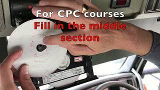 Inserting a chart into Analogue tachograph   HD 1080p