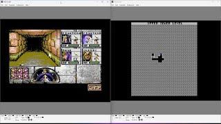 "Eye of the Beholder" (C64) mit zwei Monitoren oder im Split-Screen mit Karte im Emulator spielen