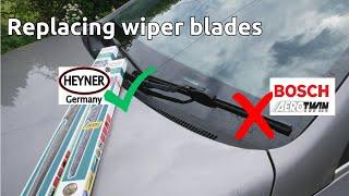 Replacing wiper blades on our Hyundai Ioniq Electric (throwing away new Bosch Aerotwin)