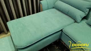 Ghế sofa giường màu xanh - Nội thất Hải Phòng