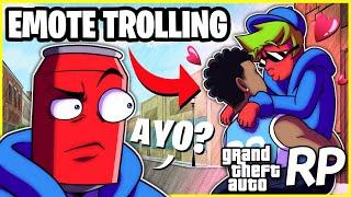 EMOTE TROLLING ANGRY GANGSTERS IN THE HOOD (GTA 5 RP)