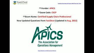 [Aug, 2022] Fast2test CSCP PDF Dumps and CSCP Exam Questions (55-70)